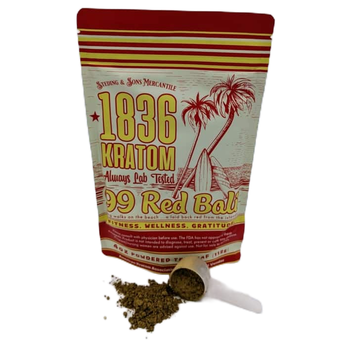 1836 Kratom Powder - 99 Red Bali 4oz